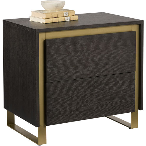 Alvaro 28 X 26 inch Grey / Rustic Bronze Night Stand